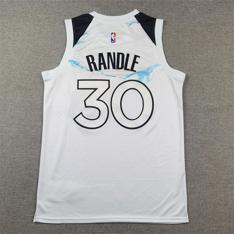 Men Minnesota Timberwolves 30 Randle white 2024 2025 NBA jersey